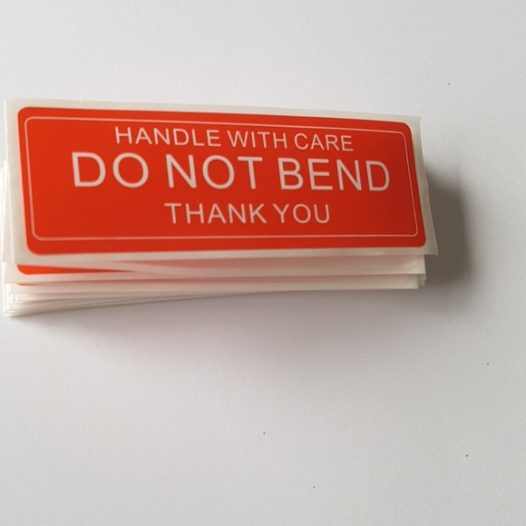 3/25$ 50 pcs Do Not Bend Thank You Stickers (1" x 3") Inches. - Picture 3 of 5